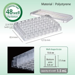 WATSON BIO LAB INC&nbsp;Cell Culture Plate 48-Well, 50 pcs, Indivisual Packing, Chimmny Well, Sterilized, Madein Japan/Kobe